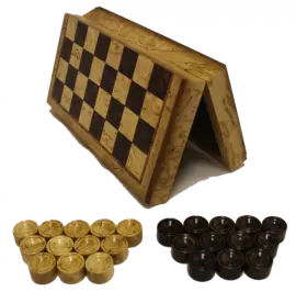 Checkers gift "Classic" (Karelian birch)