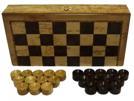 Checkers gift "Classic" (Karelian birch)
