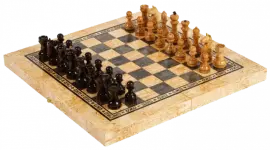 Складная шахматная доска из карельской березы