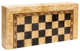 Складная шахматная доска из карельской березы