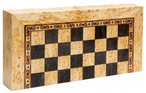 Folding chessboard made of Karelian birch