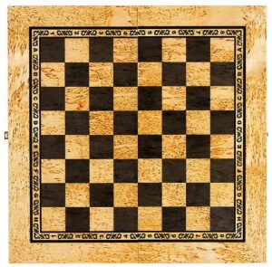 Folding chessboard made of Karelian birch