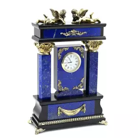 Каминные часы "Ангелы" лазурит