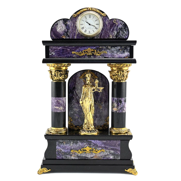 Fireplace clock "Temple of Themis" (charoit)