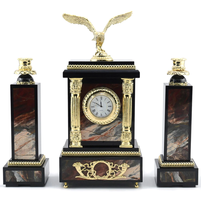 Fireplace set "Empire. Eagle" (jasper)