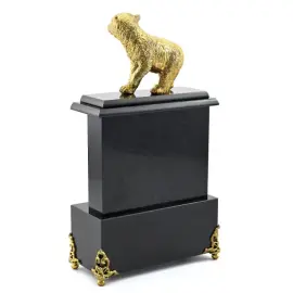 Каминные часы "Медвежонок" яшма