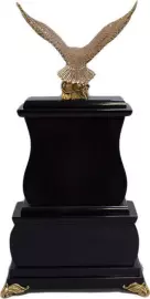 Mantel clock "Grace. Eagle" (rhodonite, dolerite)