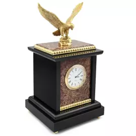 Mantel clock "Roman. Eagle" (jasper, dolerite)