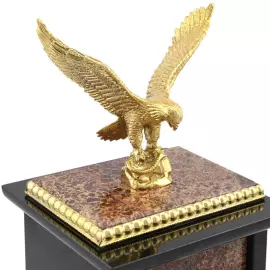 Mantel clock "Roman. Eagle" (jasper, dolerite)