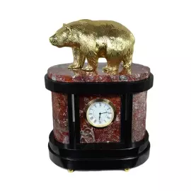 Fireplace clock "Agora. Bear" (crenoid)