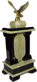 Mantel clock "Basilica. Eagle" (ophiocalcite)