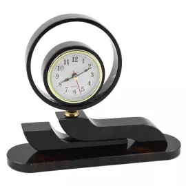Orbita table clock (obsidian)