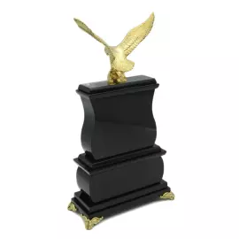 Mantel clock "Grace. Eagle" (jasper, dolerite)