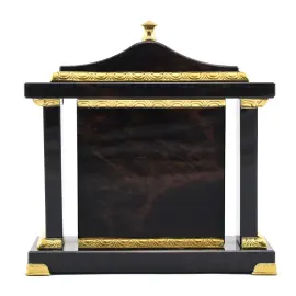 Часы "Каминные" обсидиан