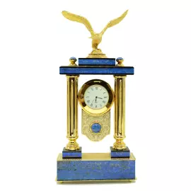 Каминные часы "Империя. Орёл" лазурит