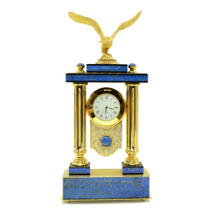 Mantel clock "Empire. Eagle" (lapis lazuli)