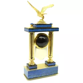 Каминные часы "Империя. Орёл" лазурит