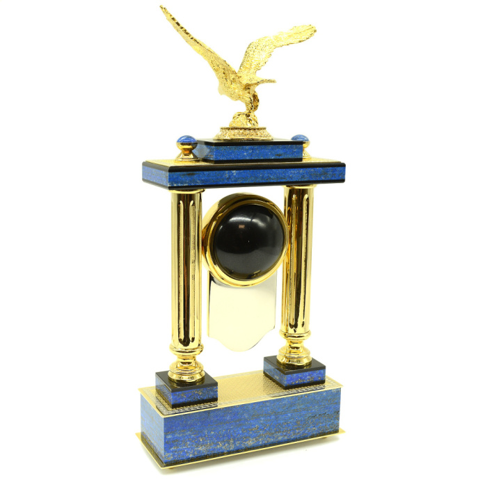 Mantel clock "Empire. Eagle" (lapis lazuli)