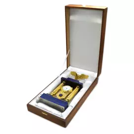 Каминные часы "Империя. Орёл" лазурит