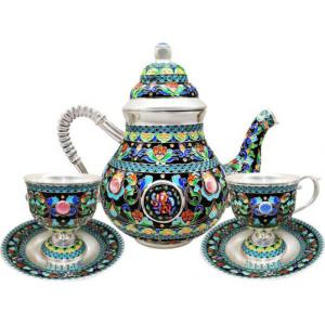 Чайный набор "Магнолия" на 2 персоны, финифть