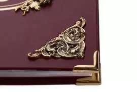 Энциклопедия в кожаном переплете "Просто о лучших винах" в наборе с бокалами "Цветок"