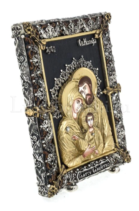 Icon with artistic casting "Holy Family" small, desktop (bronze)
