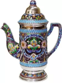 Кофейник "Праздничный" финифть