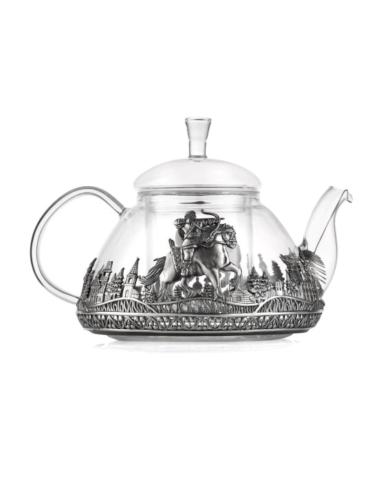 Silver teapot "Heroic strength"