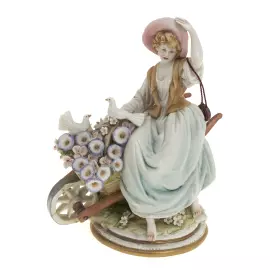 Статуэтка "Тележка с цветами" (дама с цветами)