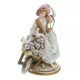 Статуэтка "Тележка с цветами" (дама с цветами)
