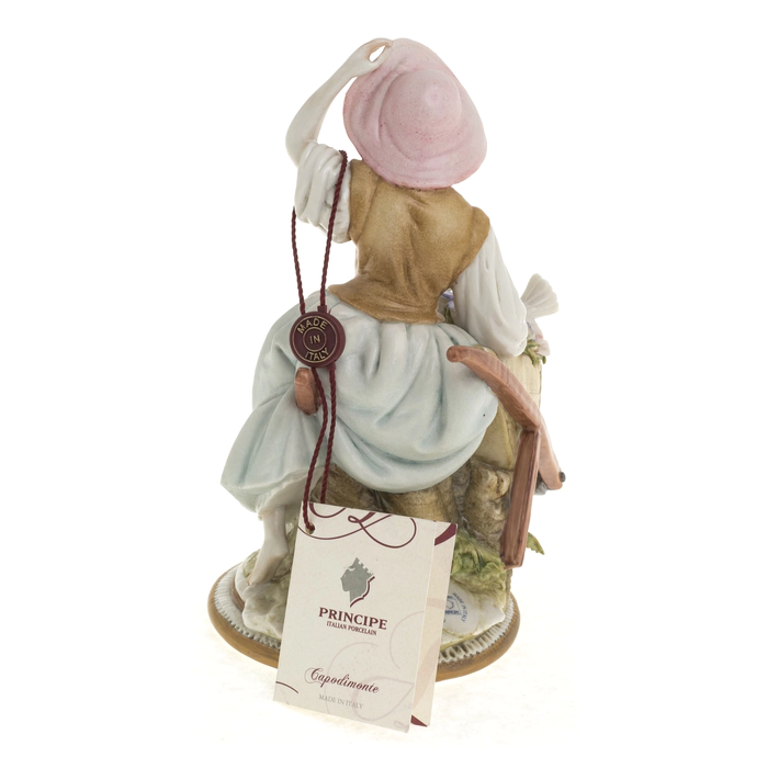 Statuette "Flower cart" (lady with flowers)