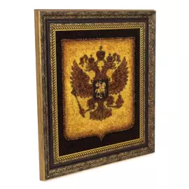 Картина из янтаря "Герб РФ" малая