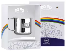 Детская серебряная кружка DODO "Паровозик"