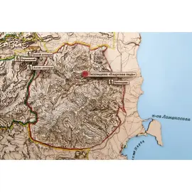 Карта Национального парка Земля Леопарда из дерева, на заказ Карта Национального парка Земля Леопарда из дерева, на заказ