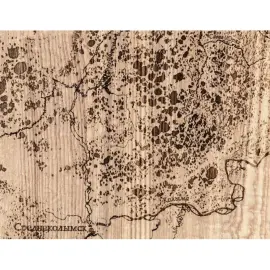 Карта республики Саха (Якутия) из дерева, на заказ Карта республики Саха (Якутия) из дерева, на заказ