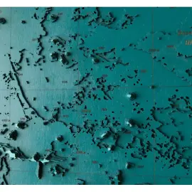 Карта северо-западной части Тихого океана из дерева, на заказ Карта северо-западной части Тихого океана из дерева, на заказ