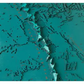 Карта северо-западной части Тихого океана из дерева, на заказ Карта северо-западной части Тихого океана из дерева, на заказ