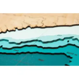 Карта северо-западной части Тихого океана из дерева, на заказ Карта северо-западной части Тихого океана из дерева, на заказ