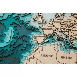 Карта мира из дерева, большая, на заказ