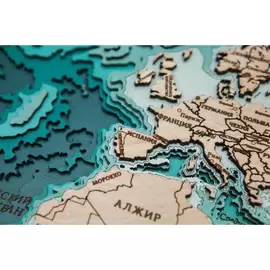 Карта мира из дерева, большая, на заказ