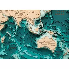 Карта мира из дерева, большая, на заказ