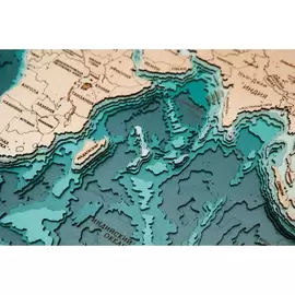 Карта мира из дерева, большая, на заказ