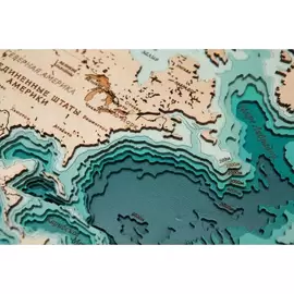 Карта мира из дерева, большая, на заказ