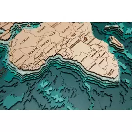 Карта мира из дерева, большая, на заказ