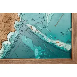 Карта Камчатского края, земной рельеф, из дерева, на заказ Карта Камчатского края, земной рельеф, из дерева, на заказ