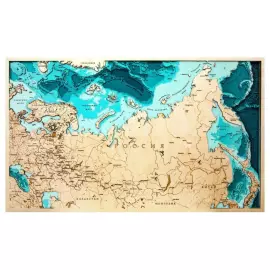 Map of Russia made of wood, large, custom-made