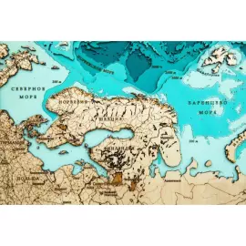 Map of Russia made of wood, large, custom-made