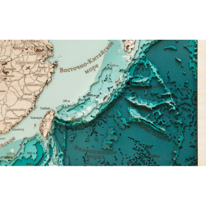 Map of China made of wood, to order