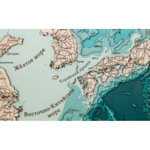Map of China made of wood, to order