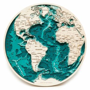 A map of America made of wood, to order
